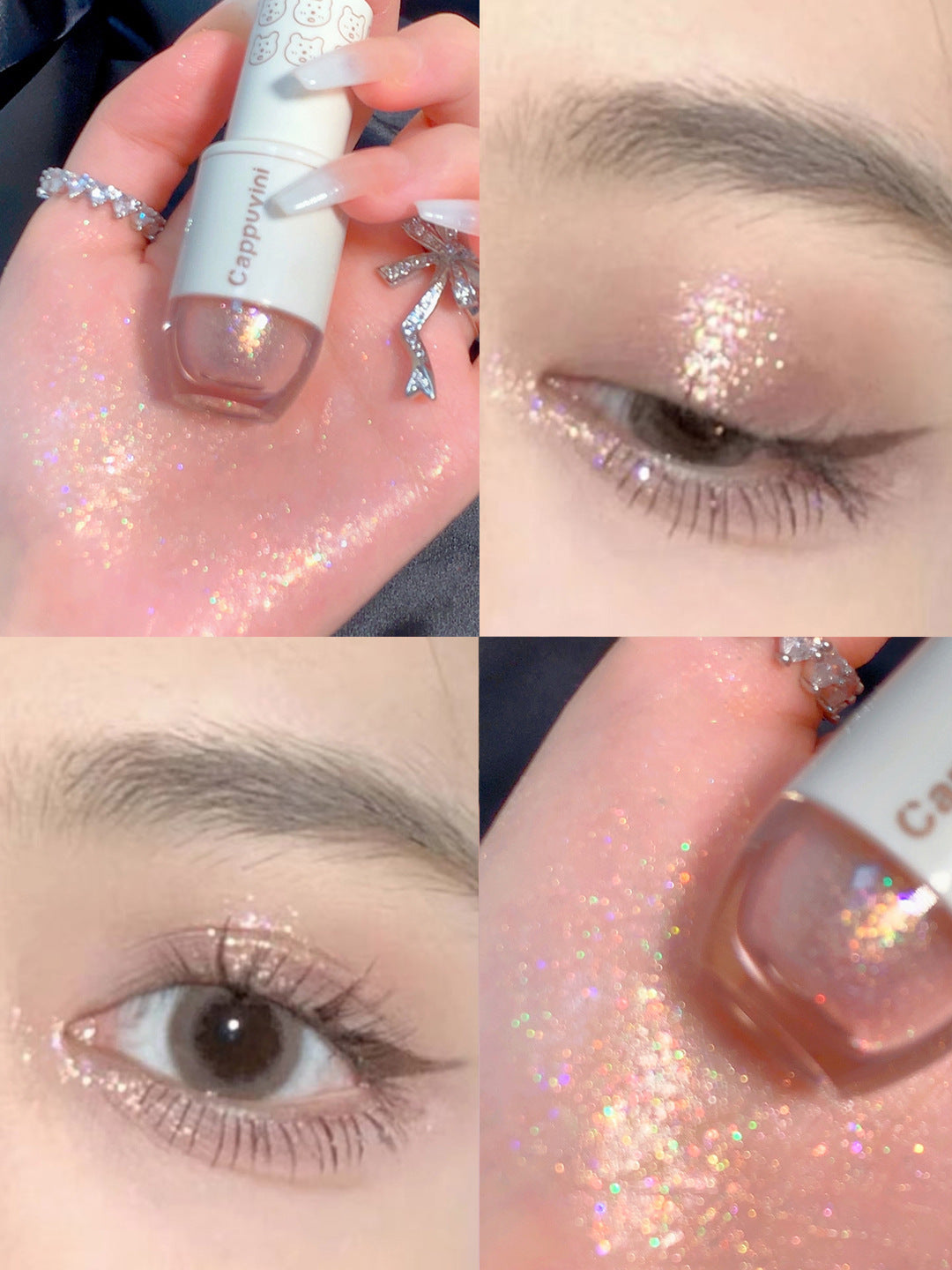 ✨ Pigmented liquid eyeshadow with a fine shimmer