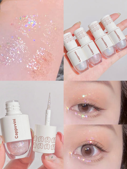 ✨ Pigmented liquid eyeshadow with a fine shimmer