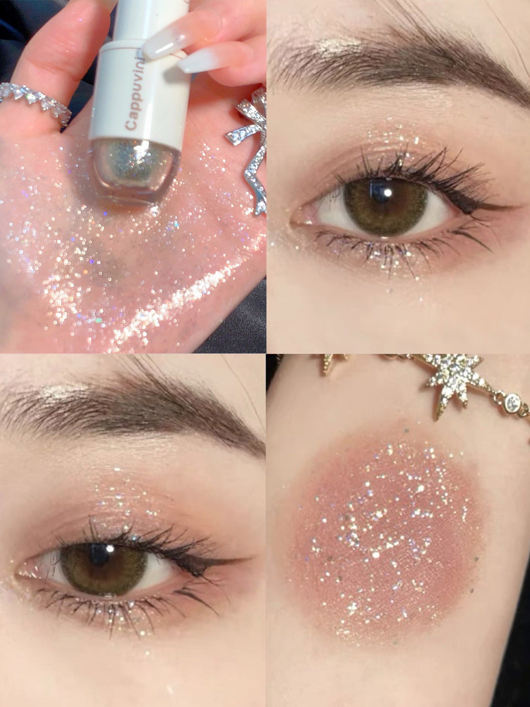 ✨ Pigmented liquid eyeshadow with a fine shimmer