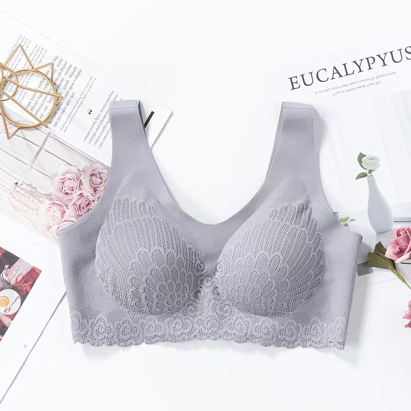 💕Hot Seller - 40% Off💕Seamless Push-Up Latex Bra – Wireless Support & Natural Shaping