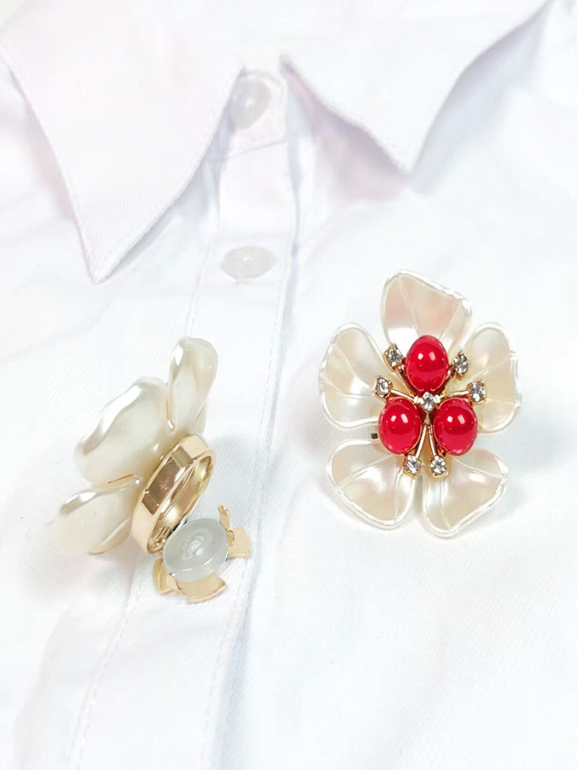 🔥 2K+ Sold Today｜Hot-Selling Rhinestone Flower Cufflinks Clip｜Sparkling & Elegant