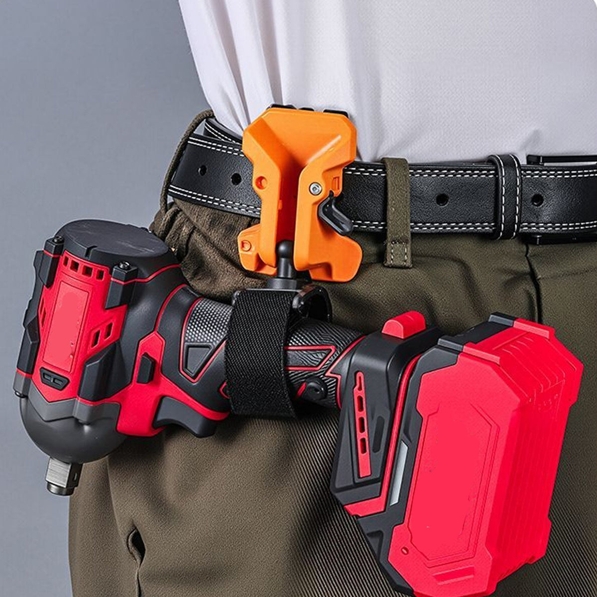 🔥 Self-Locking Drill Holder Belt Clip 🛠️ | Quick-Release Tool Holder for Electric Drill & Impact Driver