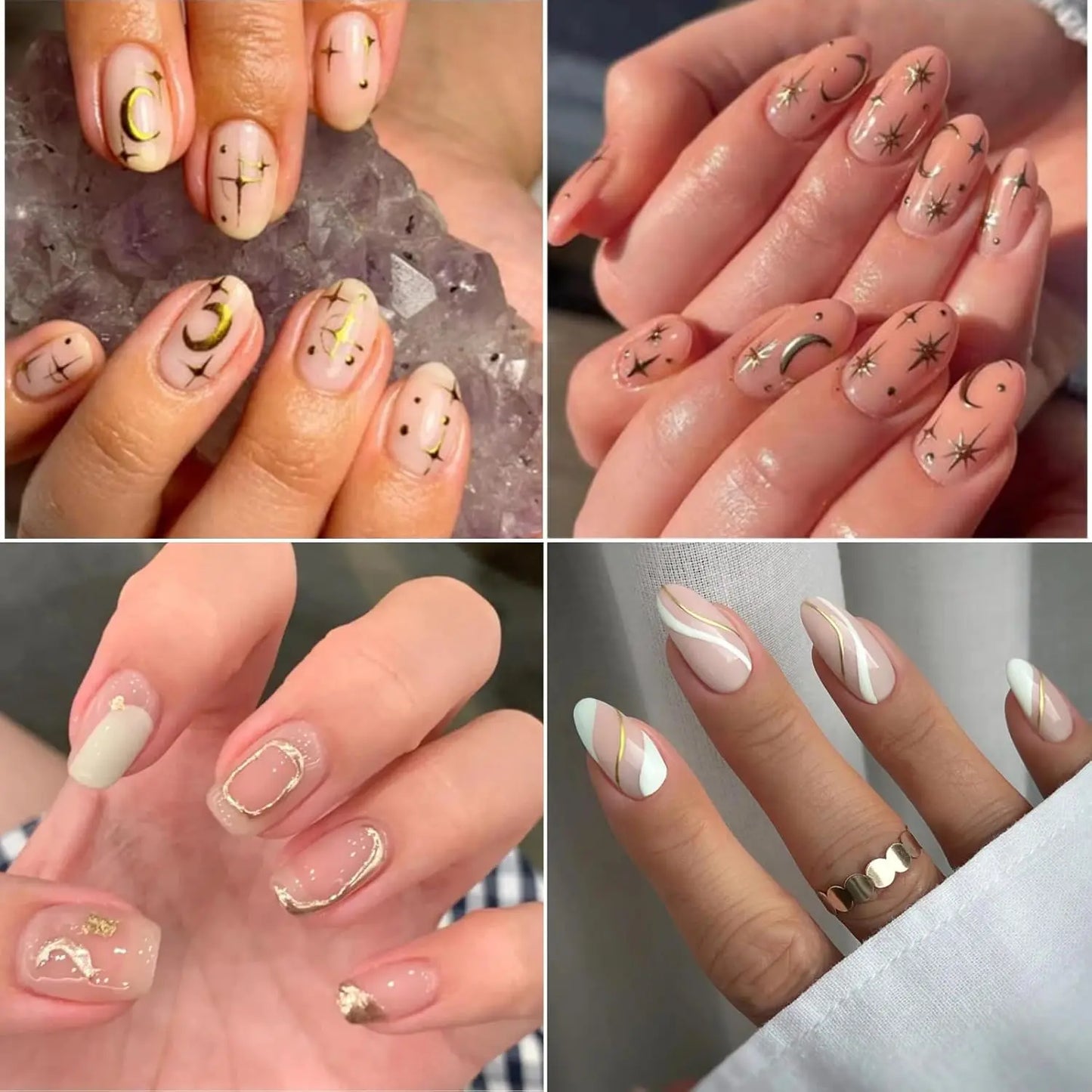 ✨ Luxury Gold Nail Art Stickers | 90 Sheets 💅| Easy DIY Glam Nails 💅