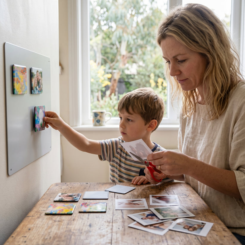 🔥 Buy 1 Get 1 Free ✨ Personalized Family Photo Fridge Magnet | Custom Memory Gift