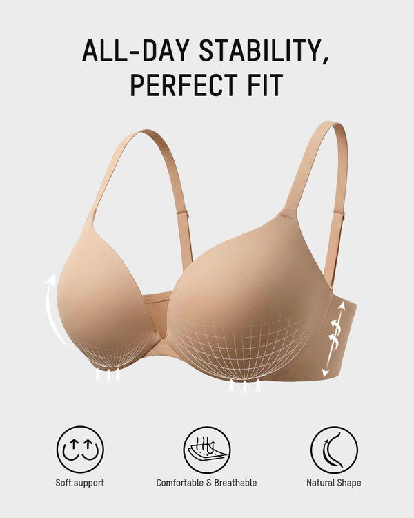 👙 Teardrop Push-Up Underwire T-Shirt Bra ✨