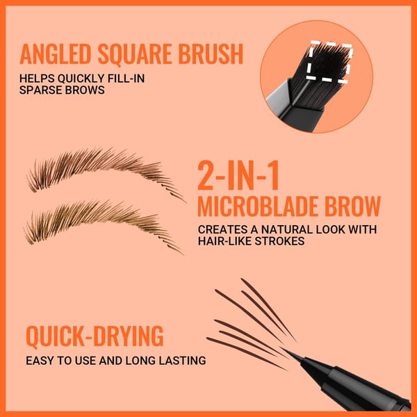 🔥 50% OFF!! 🏆 Best Seller | 🌟✨ 4D Brow Pen – Natural-Looking Brows & Precise Eyeliner 💁‍♀️