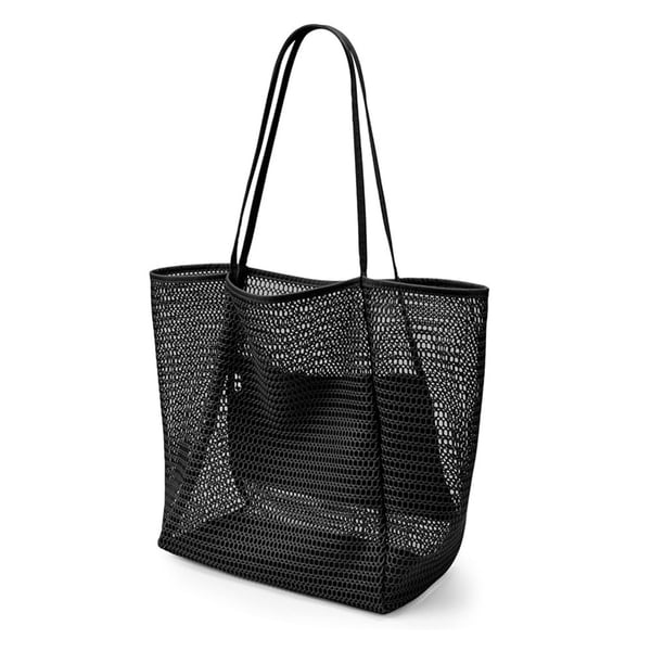 🌊 Large Capacity Mesh Beach Bag