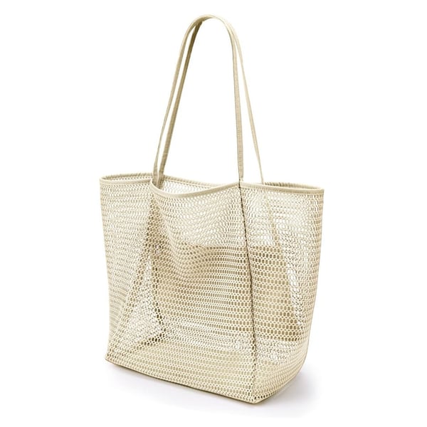 🌊 Large Capacity Mesh Beach Bag