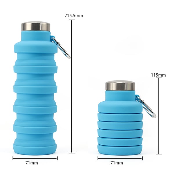 🔥🔥Silicone foldable water bottle 500ml – Ideal for sports, travel & outdoor – Reusable & BPA-free