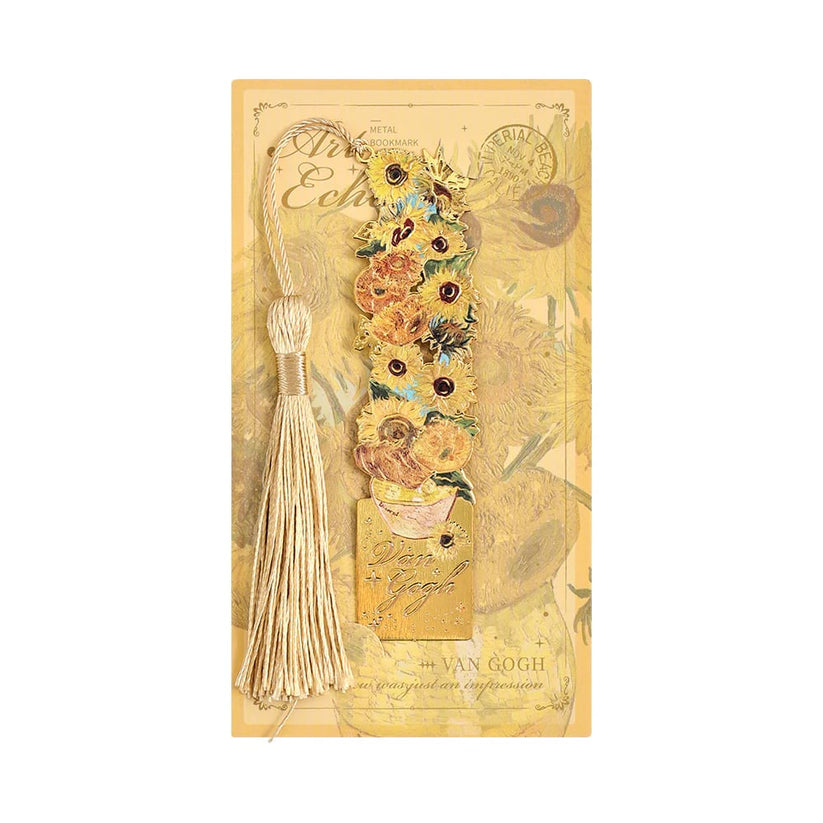 📚✨Gold Metal Bookmark with Tassel – Van Gogh & Monet Inspired Gift for Book Lovers 🎨