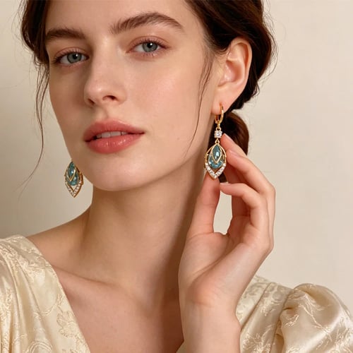 ⏳Limited-time ⏰Sky Blue Drop Dangle Hoop Earrings💧💍