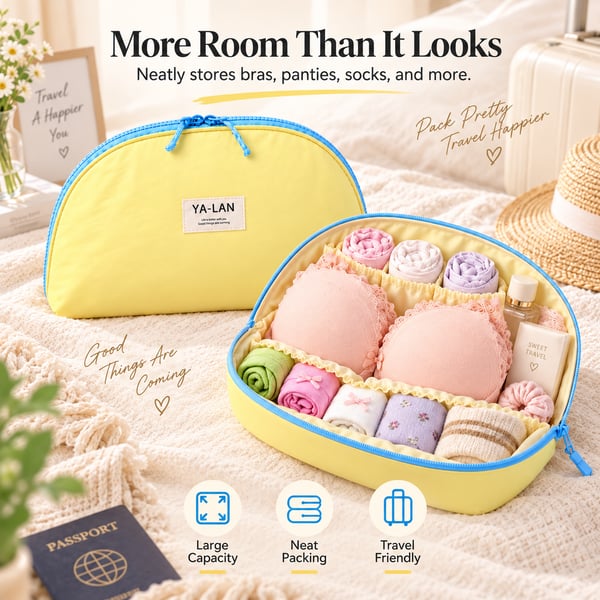 🔥Last Day 50% OFF🧳Keep Travel Essentials Neat And Separated - 3-in-1 Underwear Organiser Bag✨