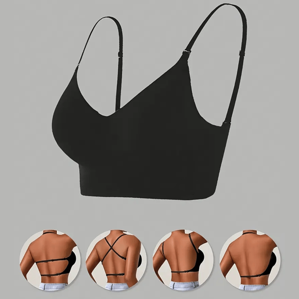 🔥Hot Sale 49% OFF!!⚡-Women's Solid Color Wireless Backless Bra👍