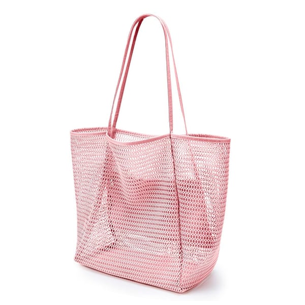 🌊 Large Capacity Mesh Beach Bag