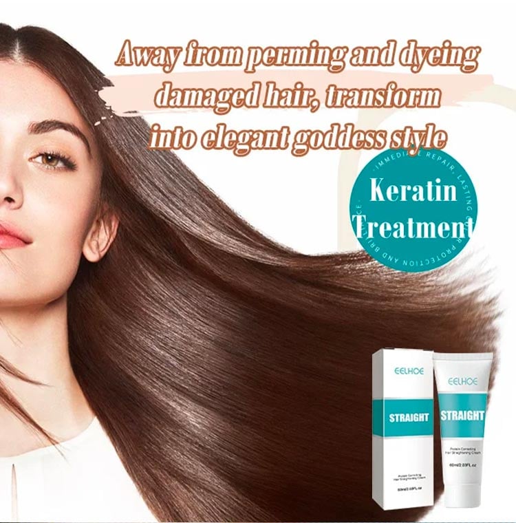 (🔥HOT SALE NOW 49% OFF) - Keratin Treatment Hair Straightening Cream