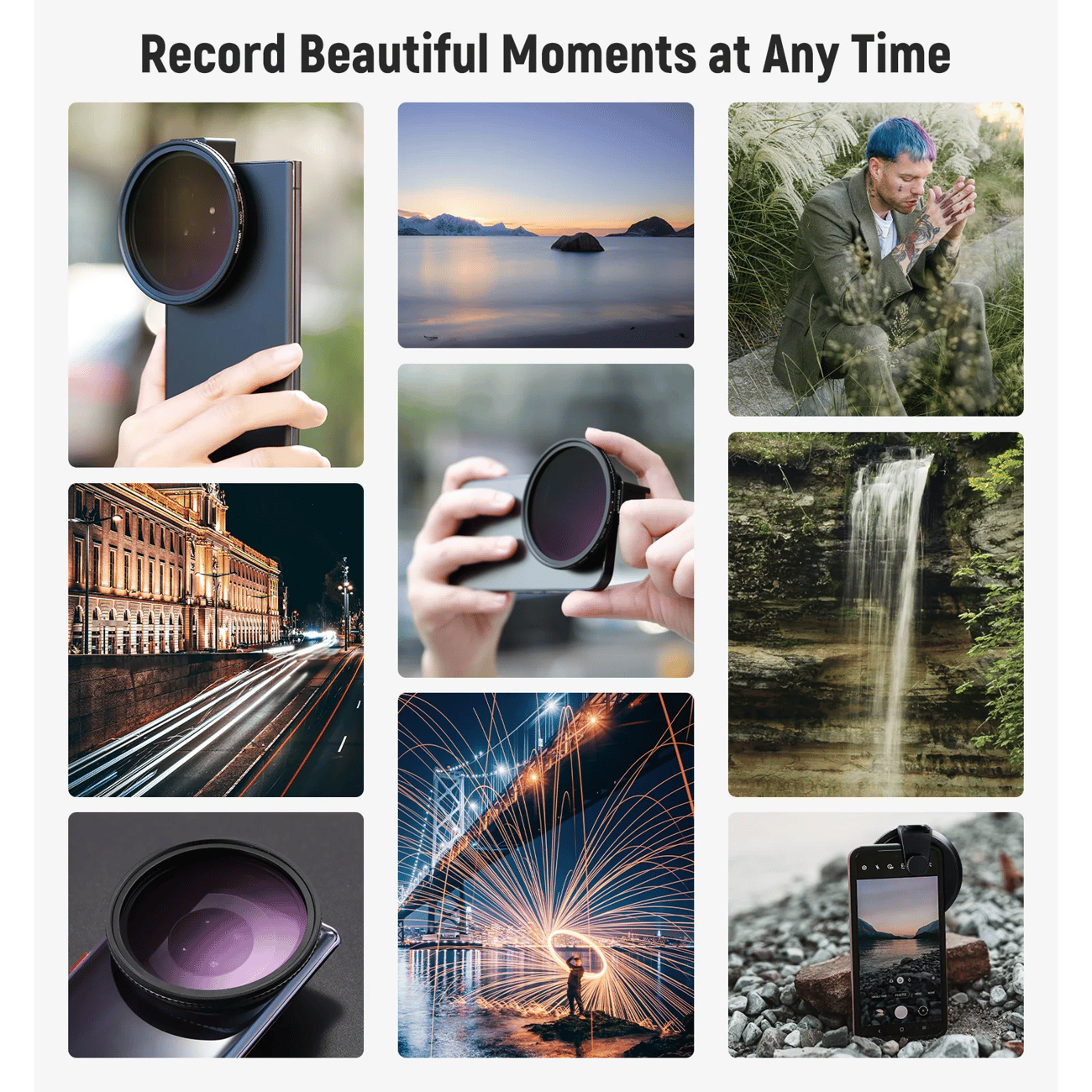 🔥Clip On 67mm Variable Phone Lens Filter Kit