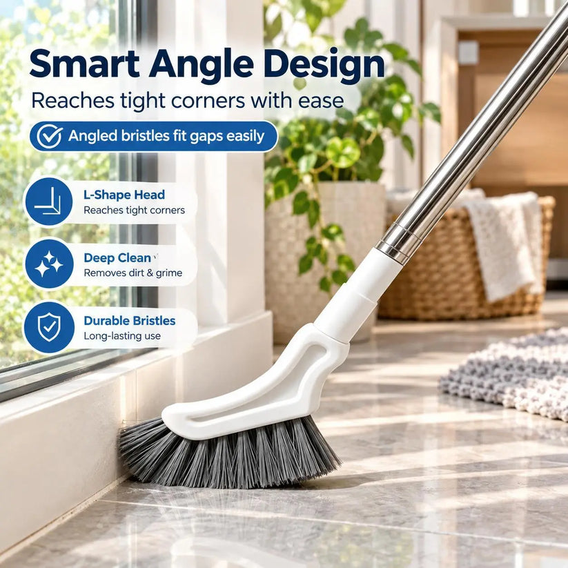 🔥LAST DAY SALE 50% OFF-💯Adjustable Length Stainless Steel Telescopic Long Handle Crevice Cleaning Brush 🧹