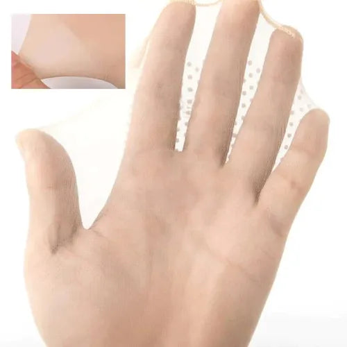 ✨ 5 Pairs Invisible Crystal Silk Socks 🧦💎 | Non-Slip Ultra-Thin Comfy