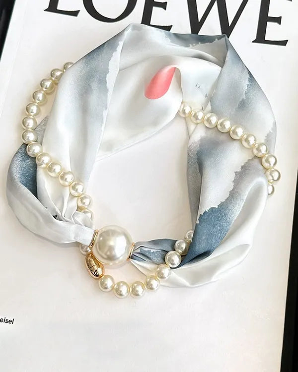 ✨ Long Pearl-Embellished Necklace – Elegant & Timeless Statement Jewelry