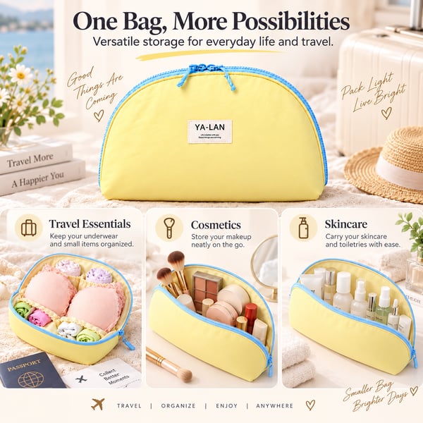 🔥Last Day 50% OFF🧳Keep Travel Essentials Neat And Separated - 3-in-1 Underwear Organiser Bag✨
