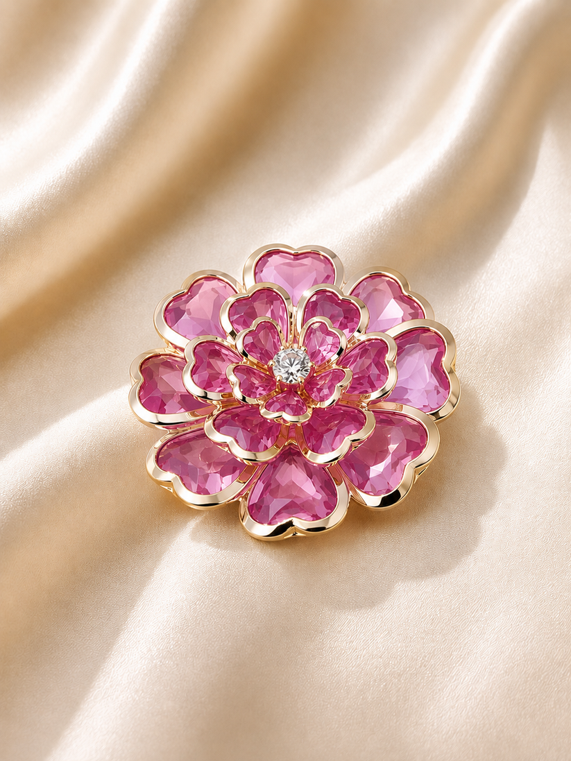 🔥 2K+ Sold Today｜Hot-Selling Rhinestone Flower Cufflinks Clip｜Sparkling & Elegant