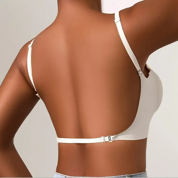 🔥Hot Sale 49% OFF!!⚡-Women's Solid Color Wireless Backless Bra👍