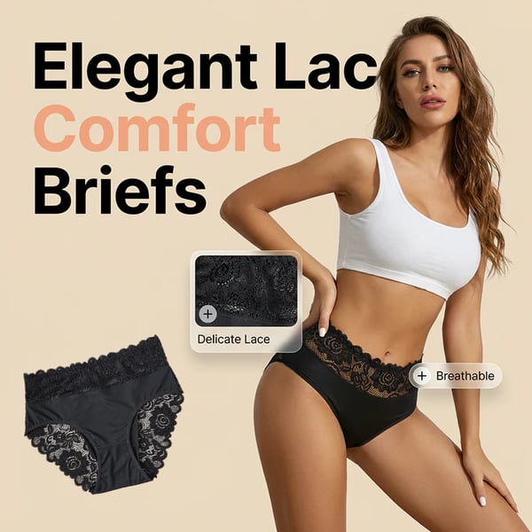 ✨ New Arrival! Women’s Soft Breathable Lace Briefs (2PCS)💕 Comfy All Day 🌸