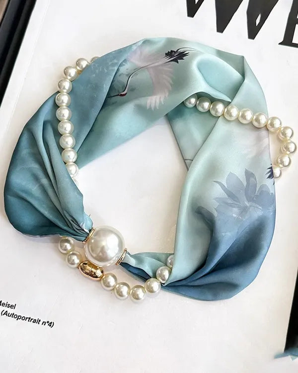 ✨ Long Pearl-Embellished Necklace – Elegant & Timeless Statement Jewelry