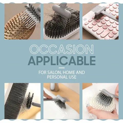 🥳 HOT SALE! 🔥 10K+ SOLD 💕 2PCS 2-in-1 Hair Brush Cleaner | Easily Remove Hair & Build-Up from Brushes & Combs