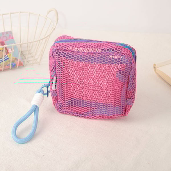 Portable Mesh Storage Makeup Case