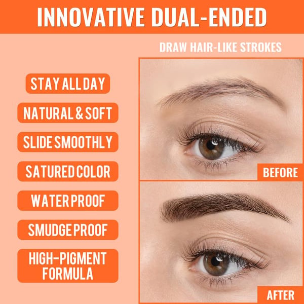 🔥 50% OFF!! 🏆 Best Seller | 🌟✨ 4D Brow Pen – Natural-Looking Brows & Precise Eyeliner 💁‍♀️