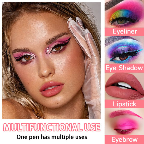 ✏️14-Pack Waterproof Colored Gel Eyeliner Pencil – Metallic & Shimmer Finishes, Smudge-Proof ✨