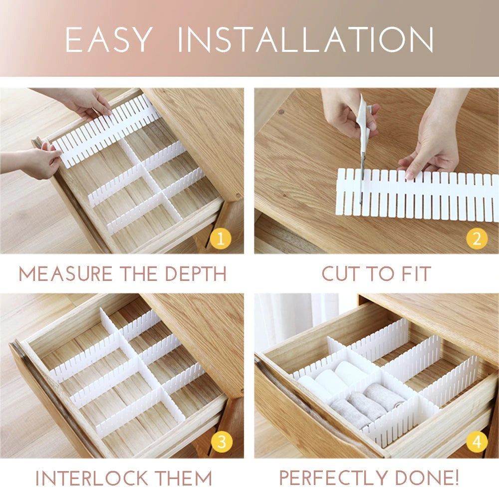 Free Combination Adjustable Drawer Organizer (44*7cm/Pcs）