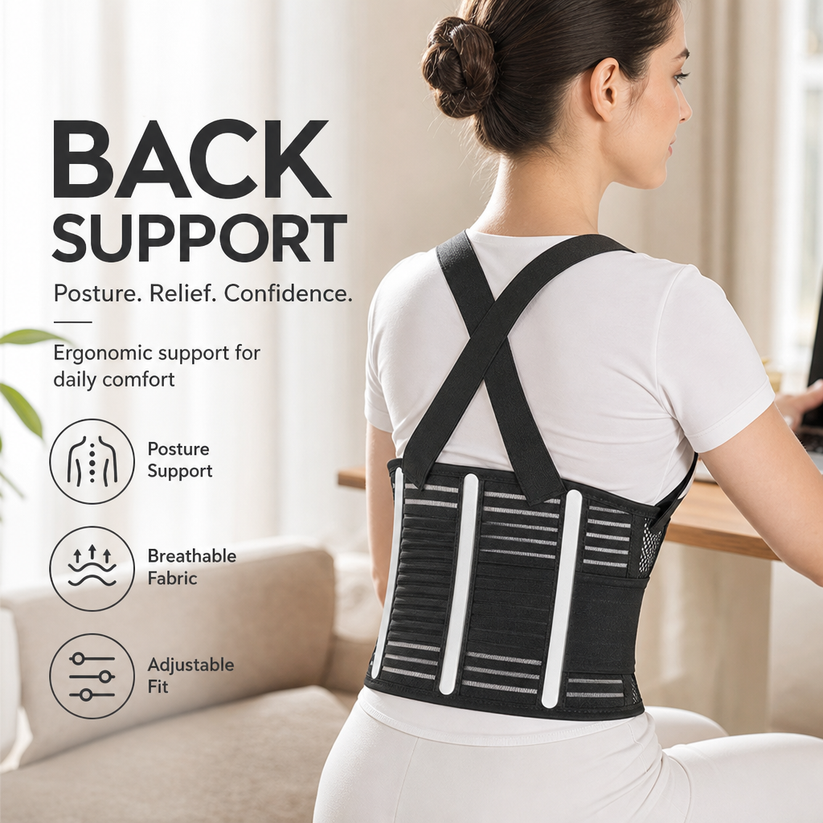 ✨ Breathable Posture Corrector – Back Pain Relief & Tummy Control