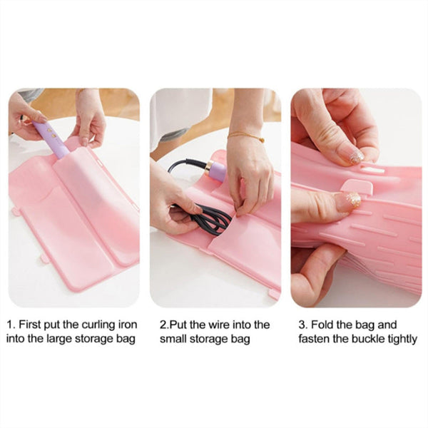 Practical curling iron storage bag