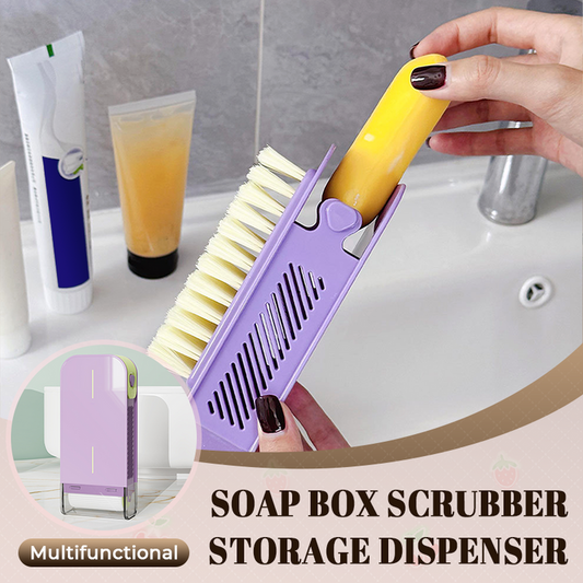 🔥🔥Multifunctional Soap Box Scrubber & Storage Dispenser