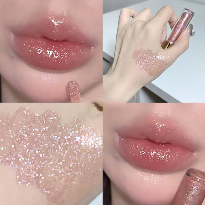 🔥Hydrating High-Gloss Glittery Lip Gloss