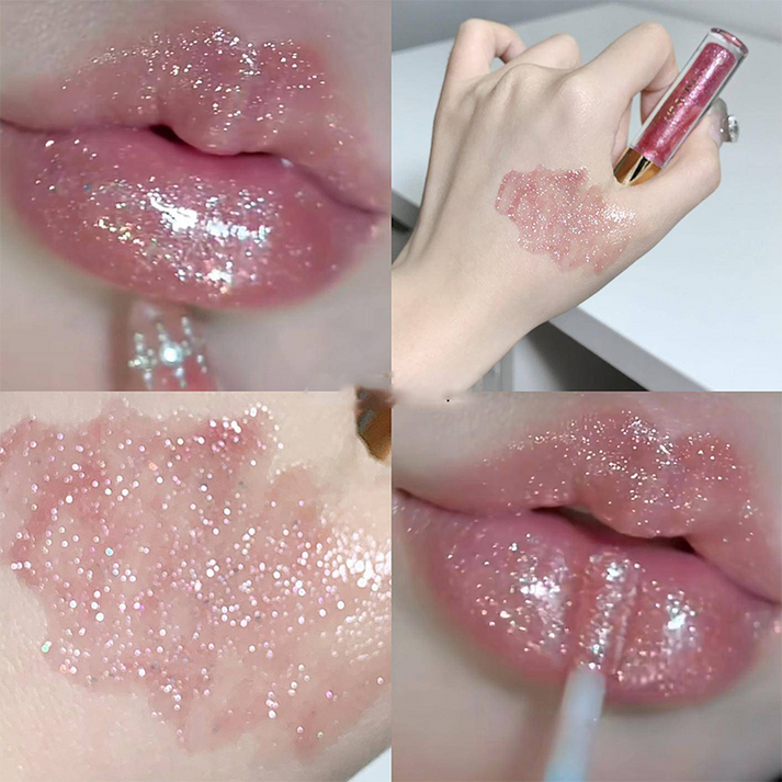 🔥Hydrating High-Gloss Glittery Lip Gloss