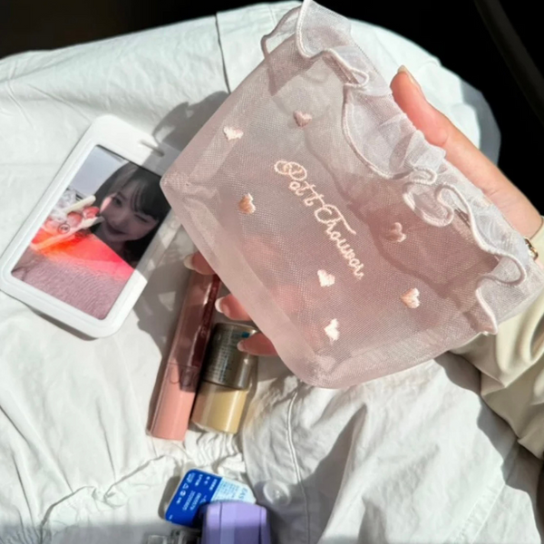 🔥Portable Sheer Mesh Makeup Bag
