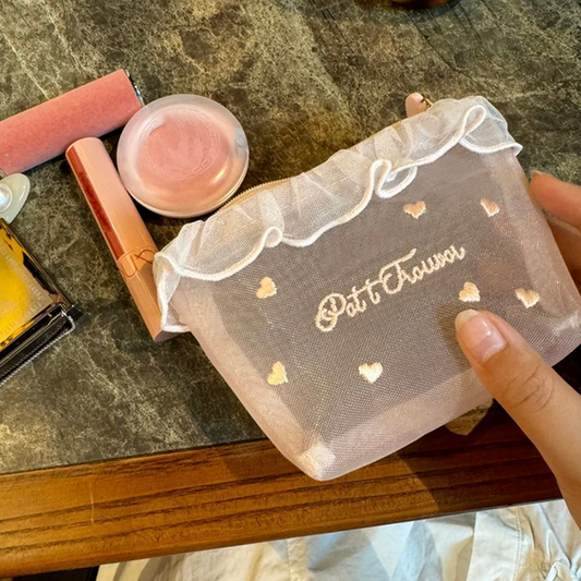 🔥Portable Sheer Mesh Makeup Bag