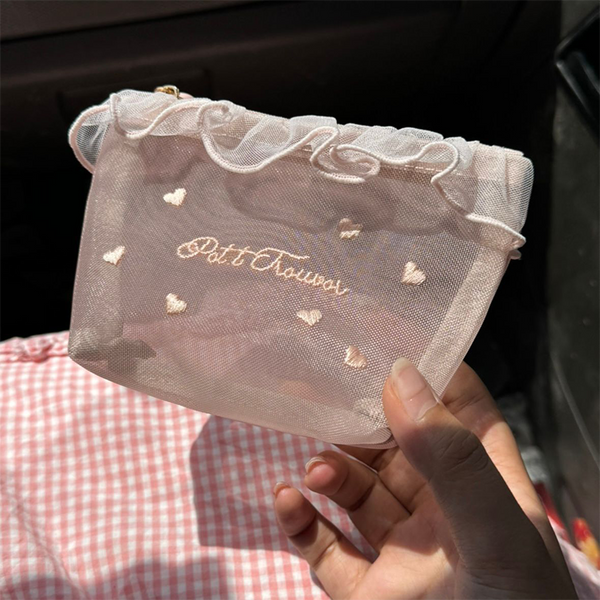 🔥Portable Sheer Mesh Makeup Bag