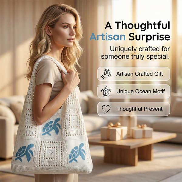 🥳2026 HOT SALE🥳💞50K+ SOLD!💥🌸Turtle Pattern Crochet Tote Bag