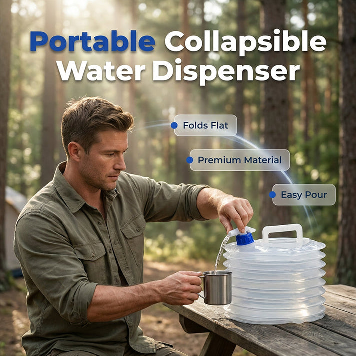 🔥 50% OFF | Collapsible Water Container with Spigot 💧 | Portable Water Storage 🚰