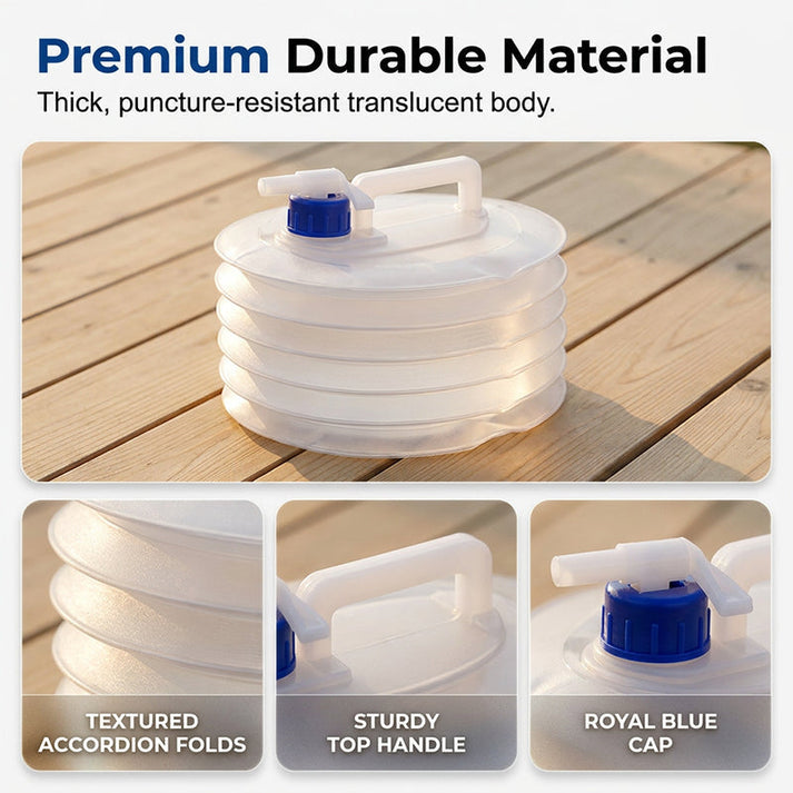 🔥 50% OFF | Collapsible Water Container with Spigot 💧 | Portable Water Storage 🚰