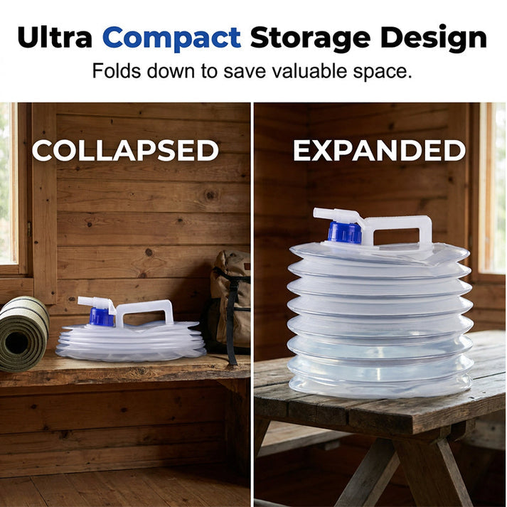 🔥 50% OFF | Collapsible Water Container with Spigot 💧 | Portable Water Storage 🚰