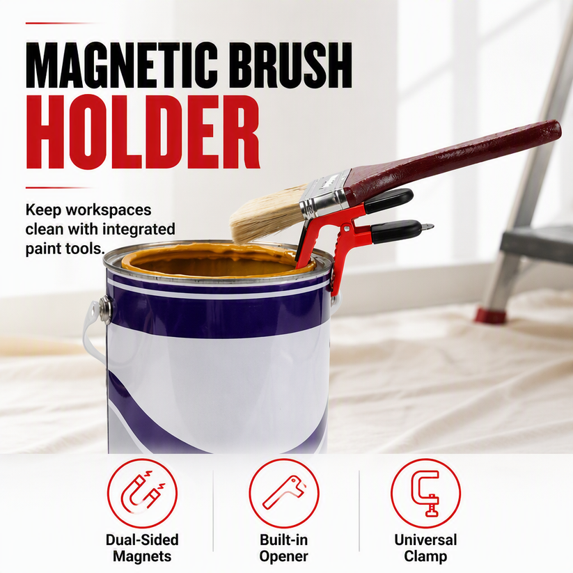 LAST DAY 50% OFF 🎨🧲 Magnetic Paint Brush Holder Clip – Hands-Free Universal Clamp for Cleaner, Easier Painting