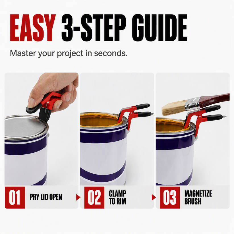 LAST DAY 50% OFF 🎨🧲 Magnetic Paint Brush Holder Clip – Hands-Free Universal Clamp for Cleaner, Easier Painting