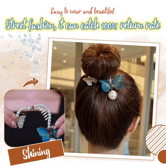 Premium Embroidered Hair Bun Claw Clip
