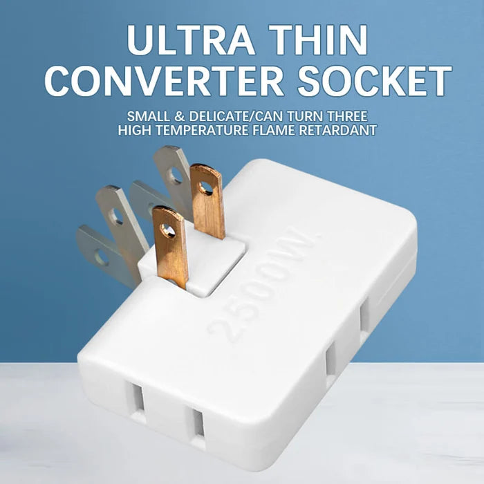 Rotatable Socket Converter One In Three 180 Degree Extension Plug