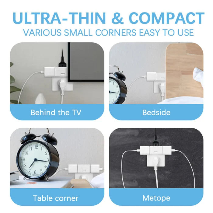 Rotatable Socket Converter One In Three 180 Degree Extension Plug